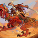 Illustration for article titled A Dragon Riding A Dinosaur